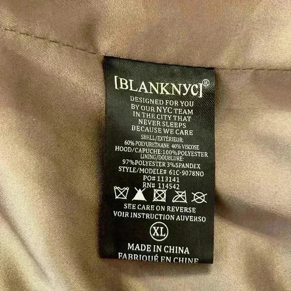 Anthropologie Womens Vegan leather jacket size L-XL NEW without tags BLANKNYC - Picture 2 of 13